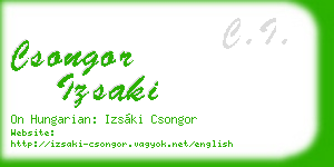 csongor izsaki business card